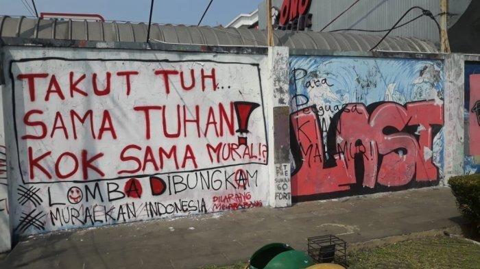 Mural ‘Takut tuh Sama Tuhan Kok Sama Mural’ Muncul di Kota Bogor