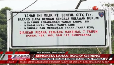 
 Juru Bicara Kementerian ATR/BPN, Teuku Taufiqulhadi menanggapi kasus sengketa lahan antara pengamat politik Rocky Gerung dan PT Sentul City dalam acara Kabar Petang Pilihan TV One, Minggu (12/09/2021). (Istimewa/Bogordaily.net)