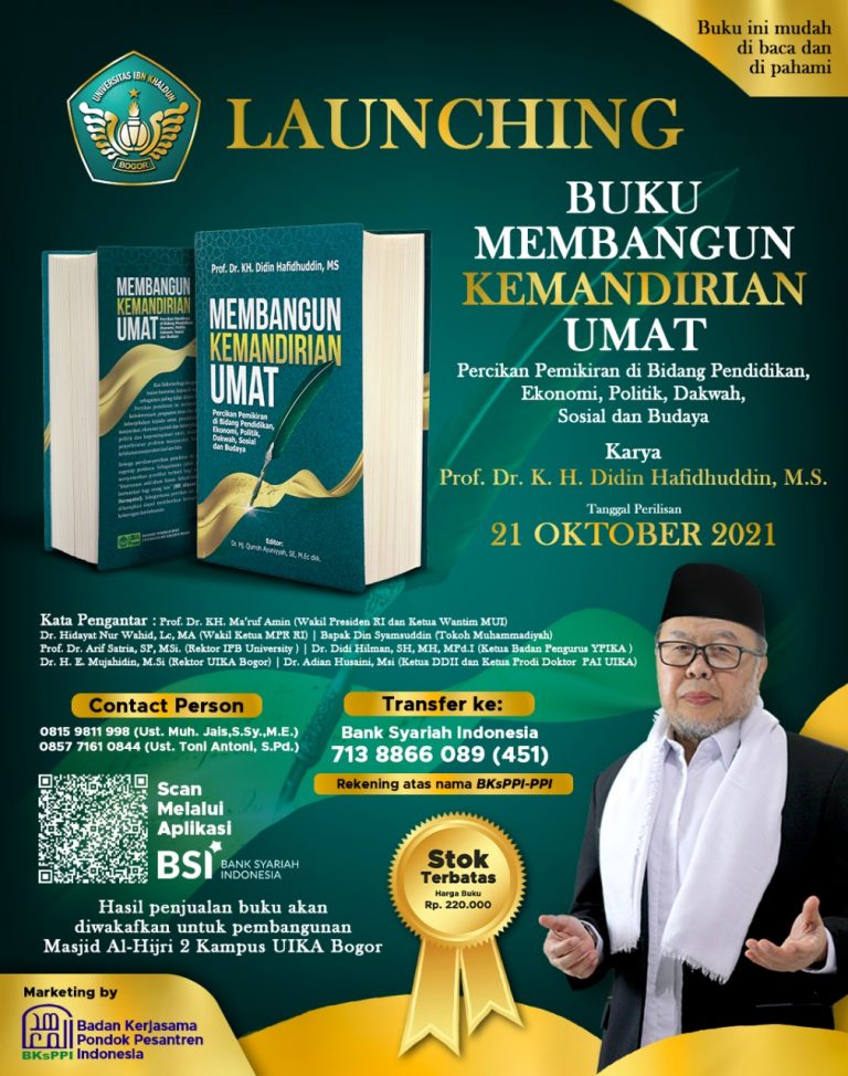 Bantu Pembangunan Mesjid, Universitas Ibn Khaldun Bogor Launching Buku