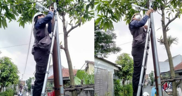 Dinas Perhubungan Kota Bogor Ganti Lampu Penerangan Jalan