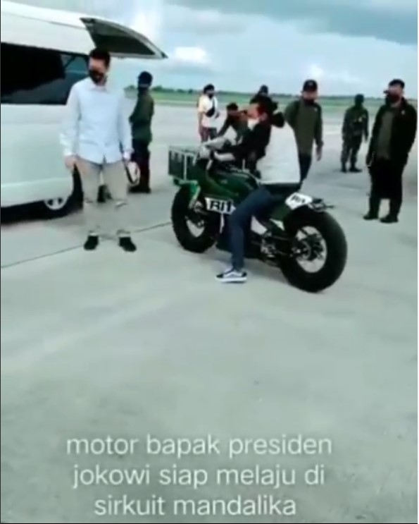 Sebelum World Superbike 2021, Motor Jokowi Mendadak Muncul di Sirkuit Mandalika, Ada Apa Ya?