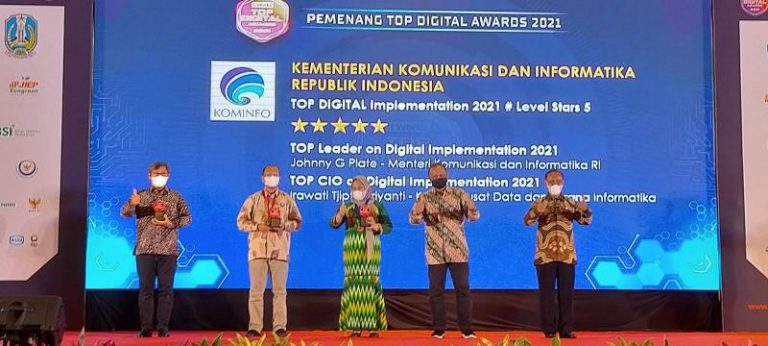 Menkominfo Raih Award TOP Leader on Digital Implementation 2021