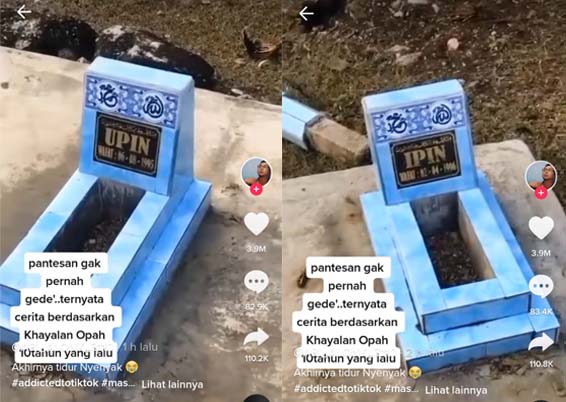 Viral Kuburan Upin Ipin, Netizen Merinding