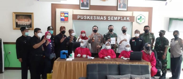 Dandim 0606 Kota Bogor Dampingi Danrem 061/SK Hadiri Launching Vaksinasi Booster