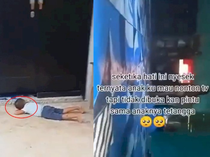 Pilu! Seorang Ibu Temukan Anaknya Tidur di Teras Tetangga, Mau Nonton TV Tak Boleh Masuk