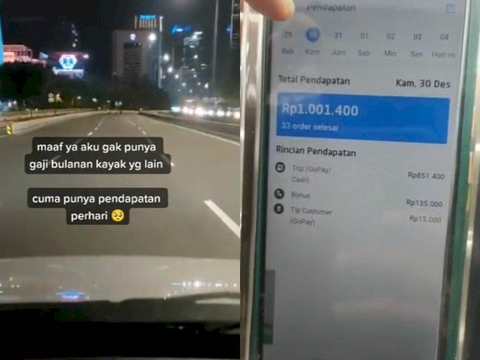 Viral Driver Taksi Online Pamer Penghasilan Rp1 Juta Per Hari, Netizen Iri