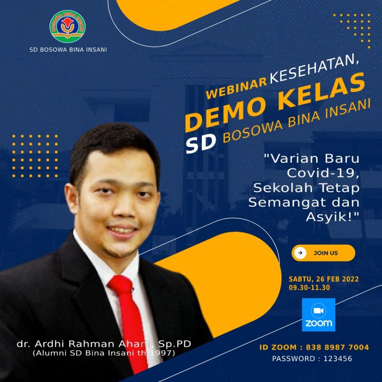 SD Bosowa Bina Insani Gelar Webinar Kesehatan dan Demo Kelas