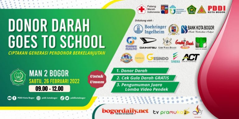 Ciptakan Pendonor Lanjutan, PDDI Kota Bogor Lakukan “Donor Darah Goes To School”
