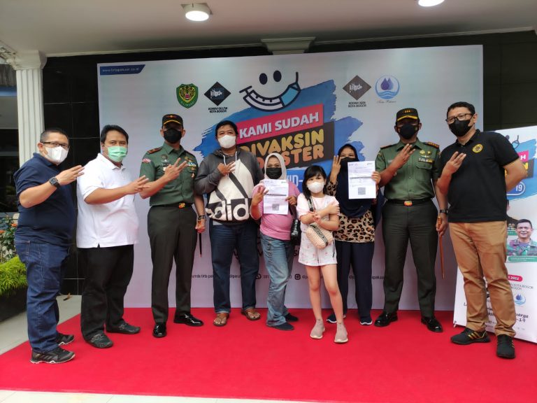 Kodim 0606 Kota Bogor Bersama Tirta Pakuan Gelar Vaksin Booster Untuk Umum