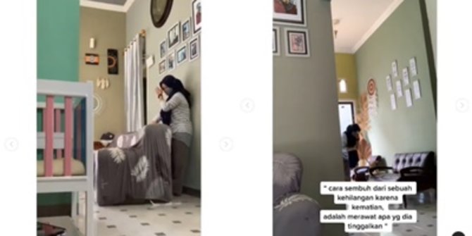 Video Istri Bereskan Rumah Usai Ditinggal Meninggal Suami, Kisahnya Bikin Nangis