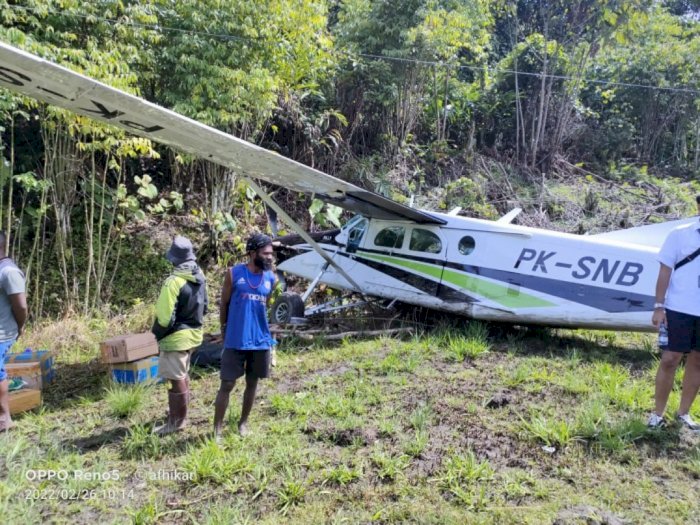 Ini Penyebab Pesawat Pilatus Tergelincir Tabrak Pemukimam Warga di Paniai Papua