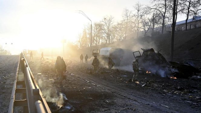 
 Situasi di Ukraina memanas sejak invasi Rusia. (Photo by Sergei Supinsky/AFP/CNN Indonesia/Bogordaily.net)