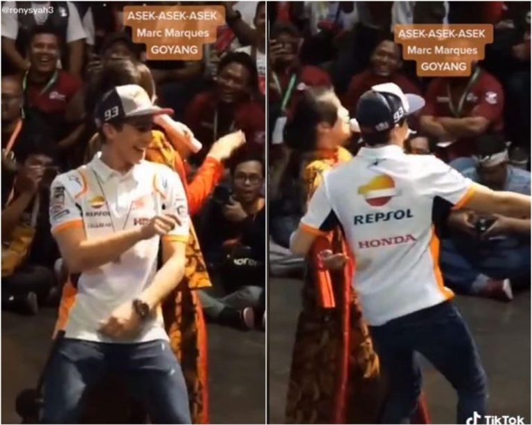 Viral! Video Lawas Pembalap MotoGP Marc Marquez Asik Joget Bareng Biduan