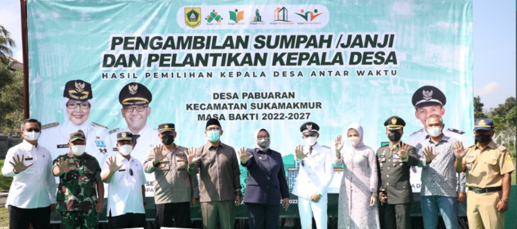 Bupati Bogor Lantik Kades Pabuaran Kecamatan Sukamakmur Hasil Pemilihan Antar Waktu