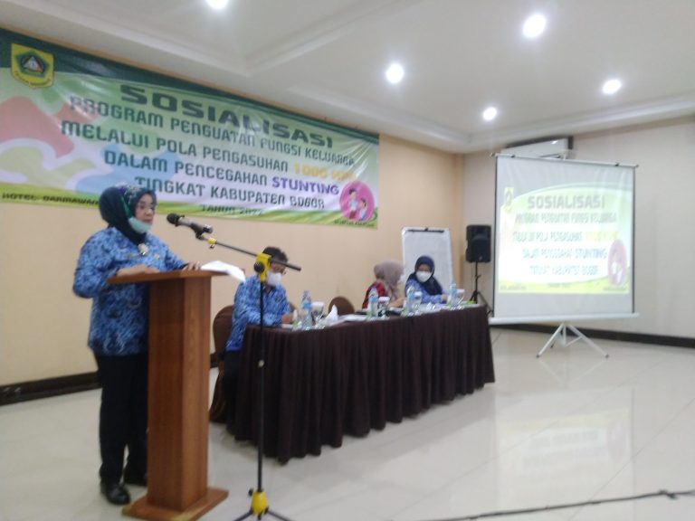Sosialisasi Program Penguatan Fungsi Keluarga Melalui Pola Pengasuhan 1000 HPK dalam Pencegahan  Stunting Tingkat Kabupaten Bogor Tahun 2022