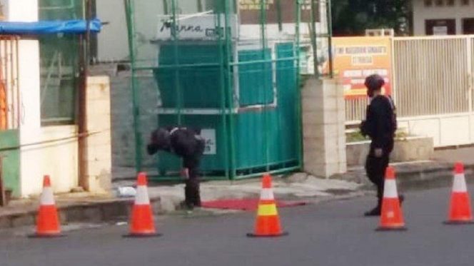 
 Lokasi Penemuan Benda yang Diduga Bom di Dekat Balai Kota Solo. (tribun/Bogordaily.net)