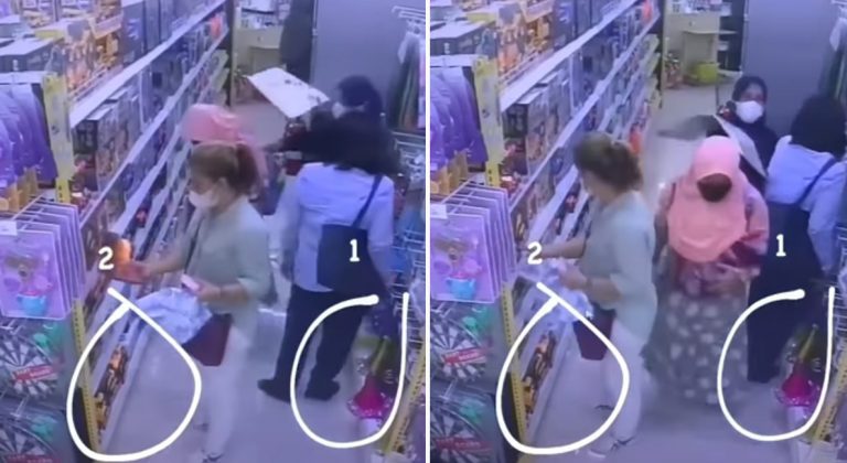 Viral Copet Emak-Emak Gasak Tas Ransel Terekam CCTV di Cibinong, Warganet: Jahat Amat!