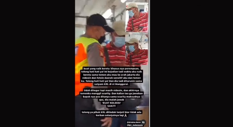 Nah Lho! Kepergok Ambil Foto Penumpang Wanita di KRL Video Bapak Ini Viral