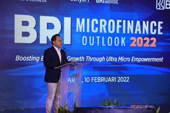 
 Wakil Menteri BUMN II Kartika Wirjoatmodjo dalam salah satu rangkaian acara dukungan BRI terhadap G20, yakni BRI Microfinance Outlook 2022. (BRI/Bogordaily.net)
