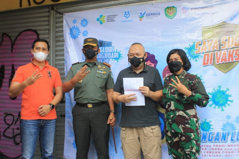 Kodim 0606 Kota Bogor Berkolaborasi Dengan FIF Group Laksanakan Vaksinasi