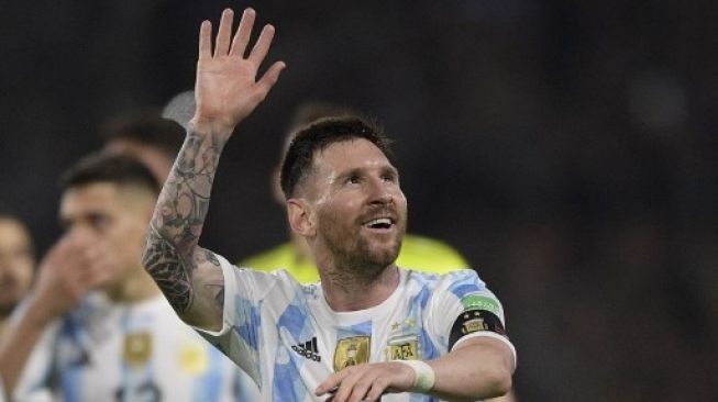 
 Megabintang Timnas Argentina, Lionel Messi. (Juan Mabromata/AFP/Suara.com/Bogordaily.net)