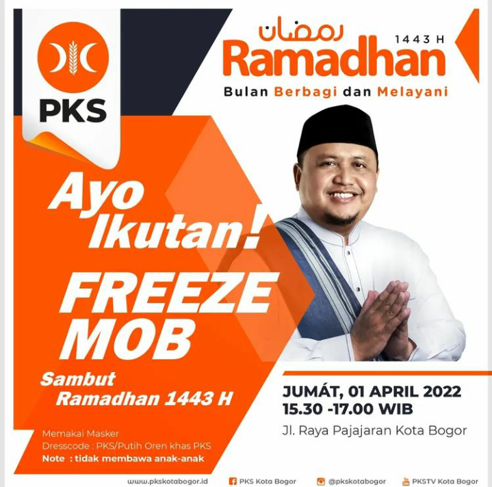 Rayakan Ramadhan 1443H, PKS Kota Bogor Gelar Freeze Mob