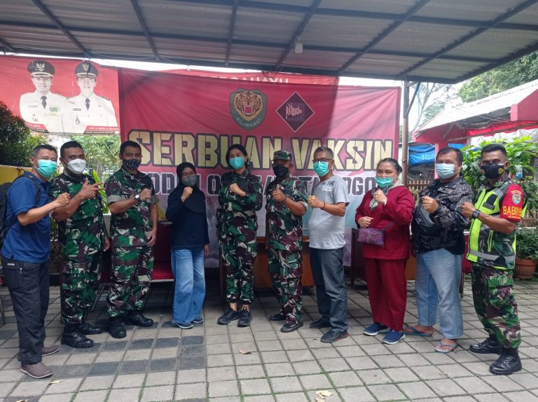 Kodim 0606 Lakukan Vaksinasi Booster di Kantor Kelurahan Lawanggintung Bogor