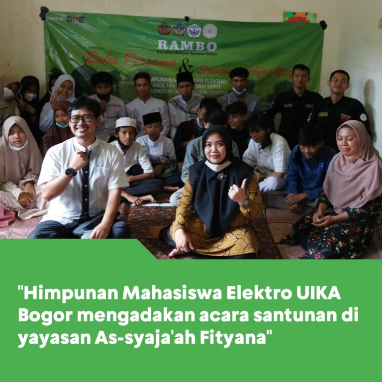 Tebar Kebaikan Ramadhan, Himpunan Mahasiswa Elektro UIKA Adakan Santunan
