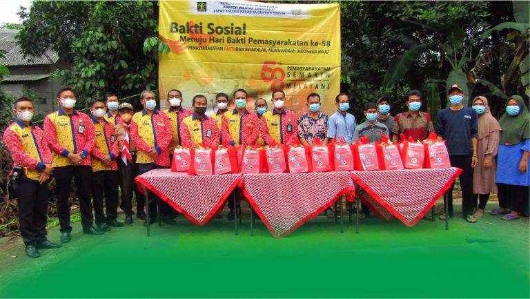 Peringati HBP ke-58, Lapas Gunungsindur Bagikan Puluhan Paket Sembako