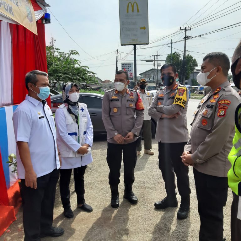 H-4 Lebaran, Kapolres Metro Depok Bersama Muspika Bojonggede Cek Pos Pam Operasi Ketupat Jaya