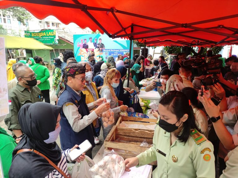 Jelang Hari Raya Idul Fitri, Kodim 0606/KB Fasilitasi Tempat Pasar Pangan Murah