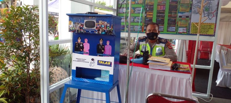 Momen Lebaran, Satlantas Polresta Bogor Kota berinovasi Buat Alat Prokes