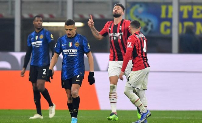 
 Inter Milan Menang Telak 3-0 Atas AC Milan. (inews/Bogordaily.net)