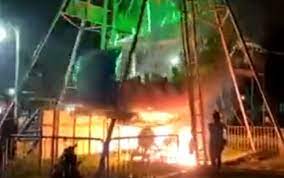 Viral, Video Kebakaran di Wahana Pasar Malam yang Masih Dinaiki Penumpang