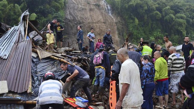 
 Kolombia merupakan negara yang sering tertimpa bencana tanah longsor. (AP/Andres Otalvaro/CNN Indonesia/Bogordaily.net)