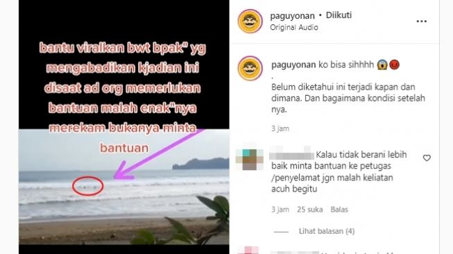 Aksi Pria Abaikan Wisatawan Tergulung Ombak, Bikin Netizen Geram!