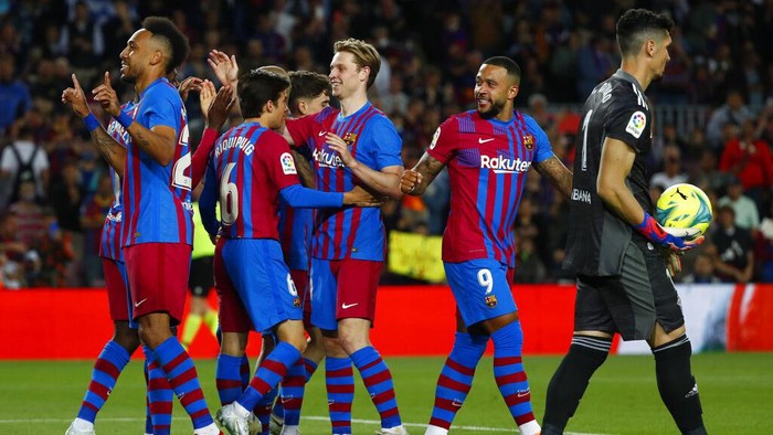 Barcelona vs Celta Vigo Selesai 3-1, Aubameyang Jebol Dua Gol