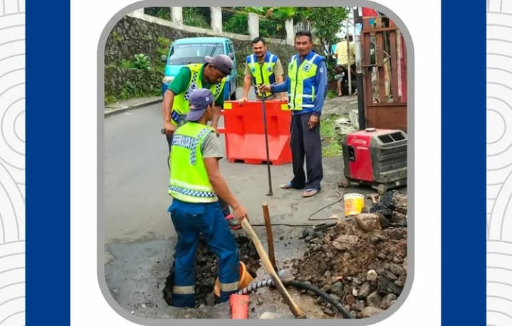 Hari Ini, Tirta Pakuan Perbaiki Pipa Dinas di Dua Titik Kota Bogor