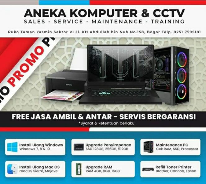 
 Aneka Komputer & CCTV Bogor. (Istimewa/Bogordaily.net)