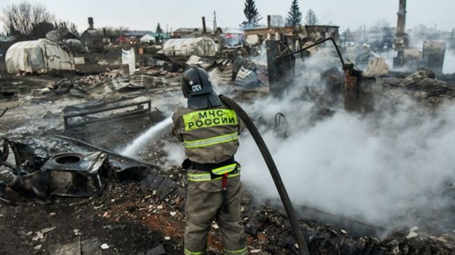 Rusia Dilanda Bencana Kebakaran Hebat, 8 Orang Meninggal