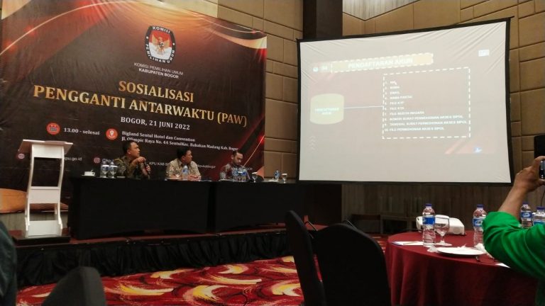 KPU Kabupaten Bogor Sosialisasikan Aturan PAW dan Pendaftaran Peserta Pemilu 2024