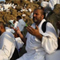 Jamaah haji dari berbagai penjuru dunia berkumpul di bukit Arafah, Arab Saudi, untuk melaksanakan puncak ibadah haji wukuf. (AFP via suara.com)