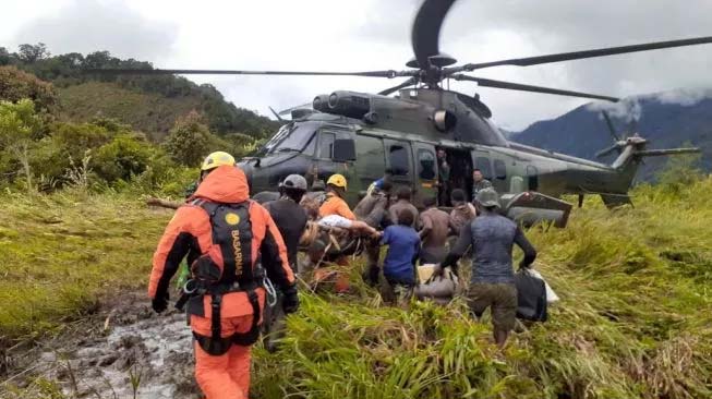 
 Pesawat Susi Air PK-BVM rute Timika-Duma jatuh di Kabupaten Mimika, Papua pada Kamis, 23 Juni 2022.(Dok. Basarnas/Suara.com/Bogordaily.net)
