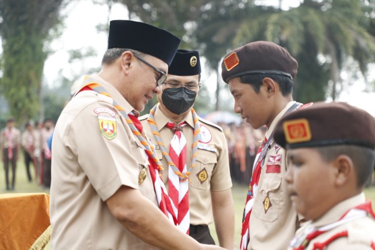 Anggota Pramuka Penggalang Ramaikan Jambore Cabang Kabupaten Bogor