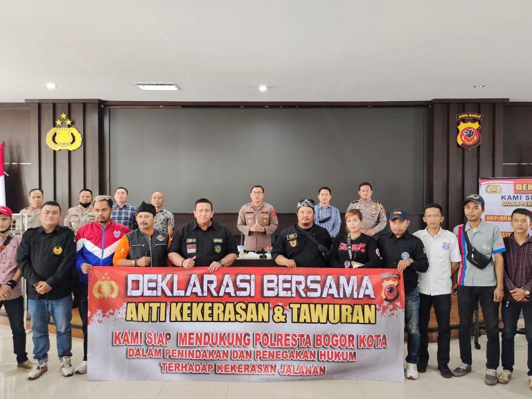 Ormas dan Komunitas Motor di Kota Bogor Deklarasi Anti Kekerasan Jalanan dan Tawuran