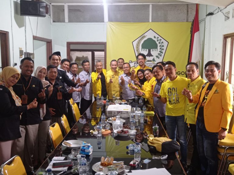 Kunjungi DPD Golkar, KPU Kota Bogor Sosialisasikan Pemilu 2024