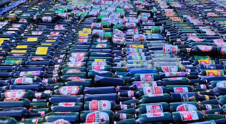 Ratusan Botol Miras Disita Satpol PP Kabupaten Bogor