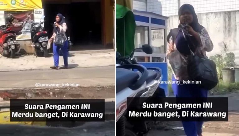 Viral Pengamen Ibu-Ibu Berkerudung Bersuara Merdu, Warganet: Merinding