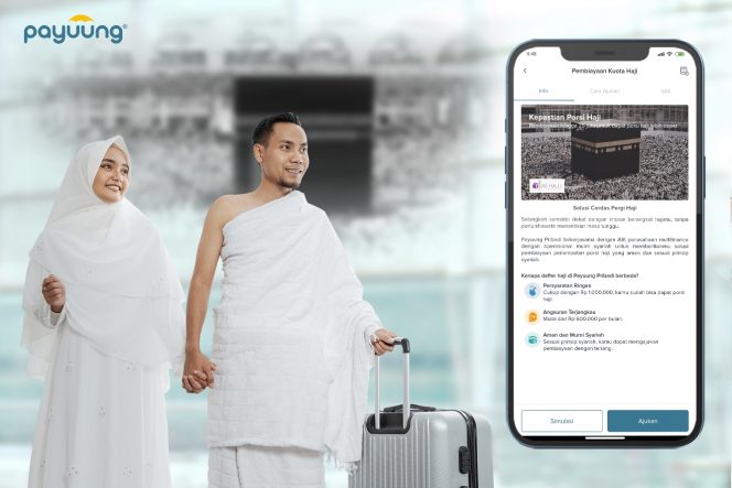 
 PT Al Ijarah Indonesia Finance (ALIF) meluncurkan produk pembiayaan talangan dana haji “Al-Hajj” di aplikasi mobile Payuung Pribadi. (Istimewa/Bogordaily.net)
