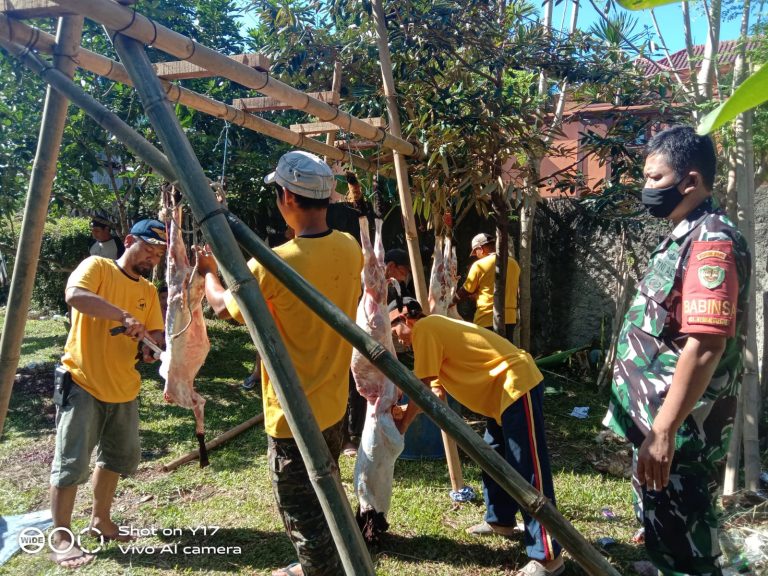 Sertu Makmur Lakukan Pengawasan di Tempat Pemotongan Hewan Kurban